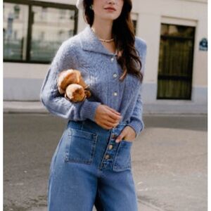 Petite Studio NYC - Adora Mohair Cardigan - Cornflower